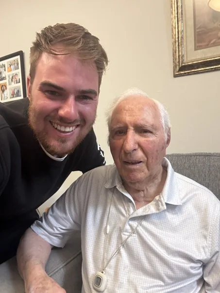 Abe Laurenzo with historian Jiri Kluc.