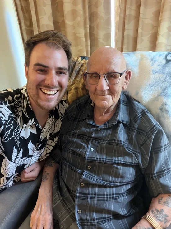 Alfred Cormier with historian Jiri Kluc.