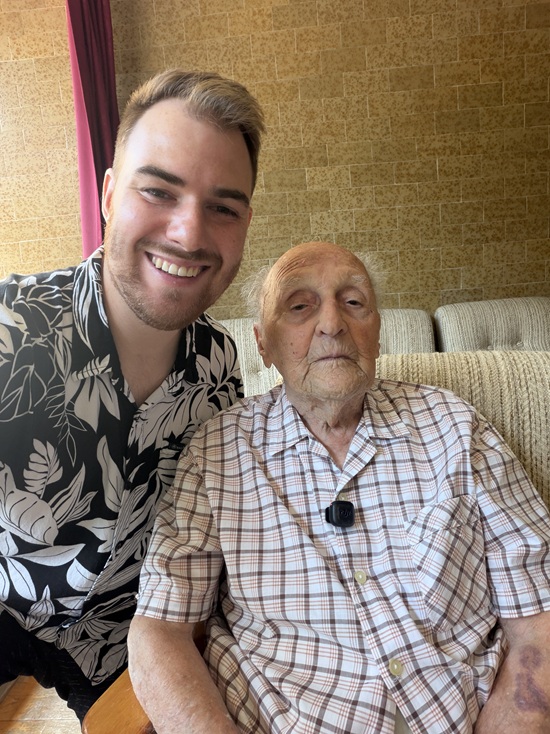 Andor Mohos with historian Jiri Kluc.