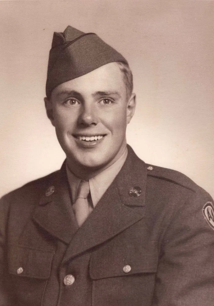 Harry Humason in military uniform as a young man.