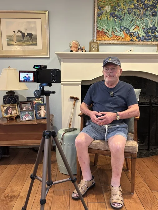 Recording Henry Haas’s testimony.
