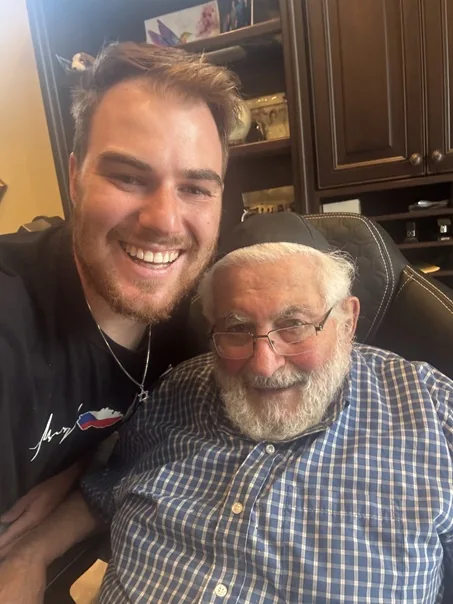 Israel Starck with historian Jiri Kluc.