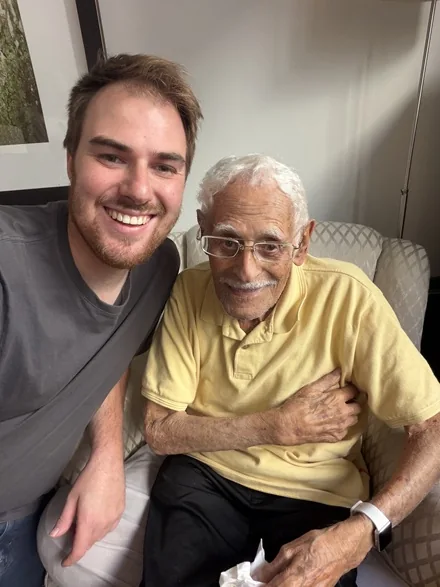 Jack Boeki with historian Jiri Kluc.