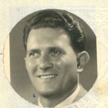 Historical portrait of Roman Lesniak in Israel in 1952.